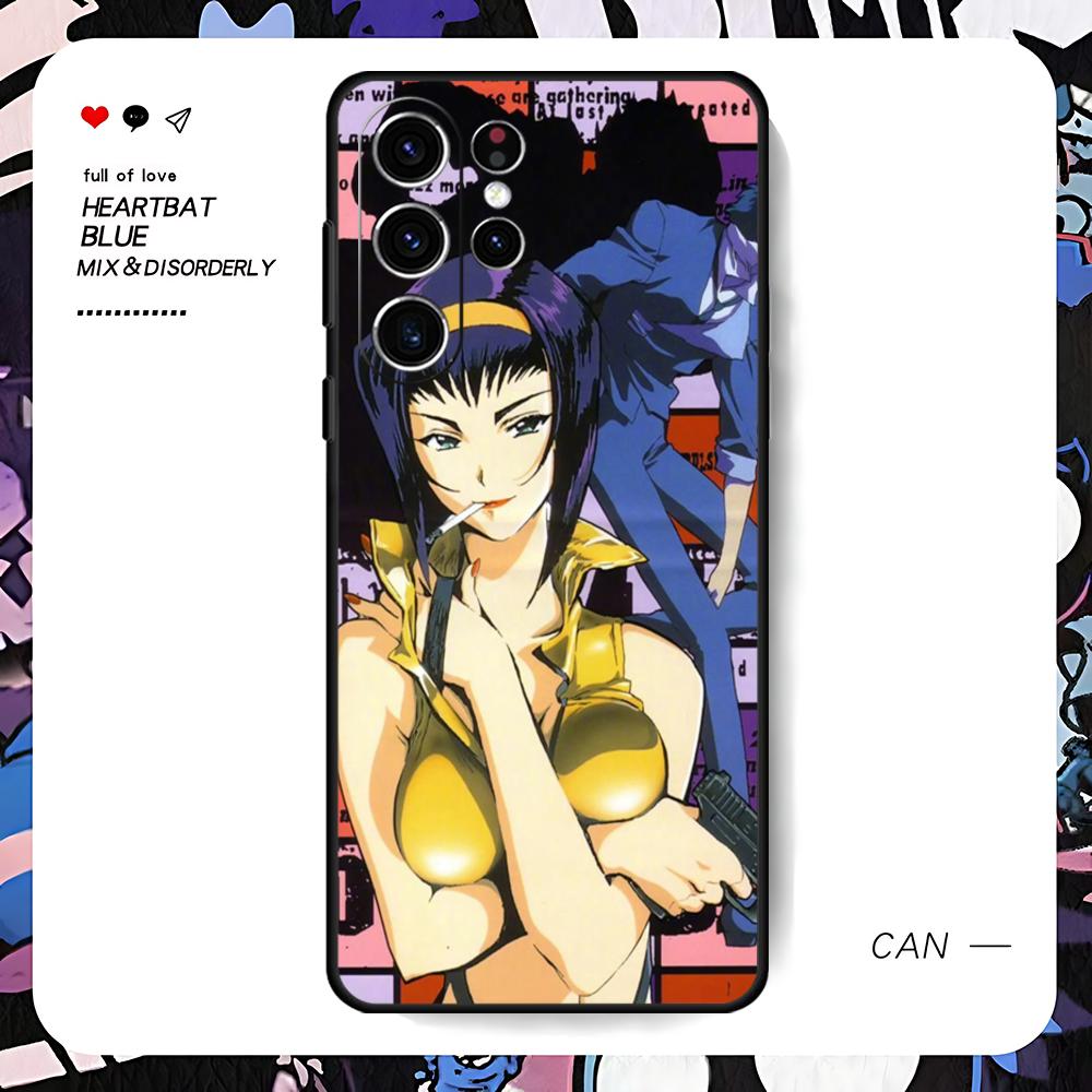 Чехол для телефона Cowboy Bebop Фэй Валентайн для Samsung Galaxy S25 S24 S23 S22 S21 S20 Plus Ultra Note20 Ограниченный Мягкий Черный