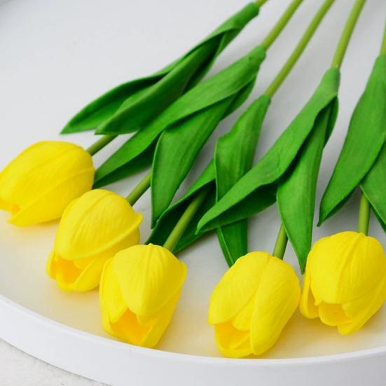 Искусственный тюльпан, реалистичный, многоразовый, красочный, поддельный цветок, свадебная вечеринка, домашний офис, центральный элемент стола, украшение из искусственных цветов