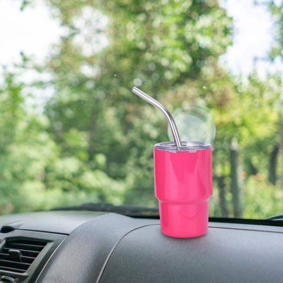 1/6 шт. Стакан из нержавеющей стали с крышкой-соломинкой 90/150 мл, мини-многоцелевой стакан