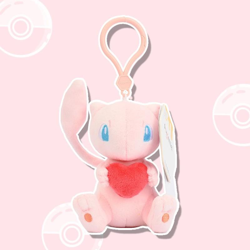 Kawaii Anime Plush Keychain Pikachu Eevee Mew Squirtle Bulbasaur Soft Stuffed Toy Bag Charm Pendant Kids Birthday Gift