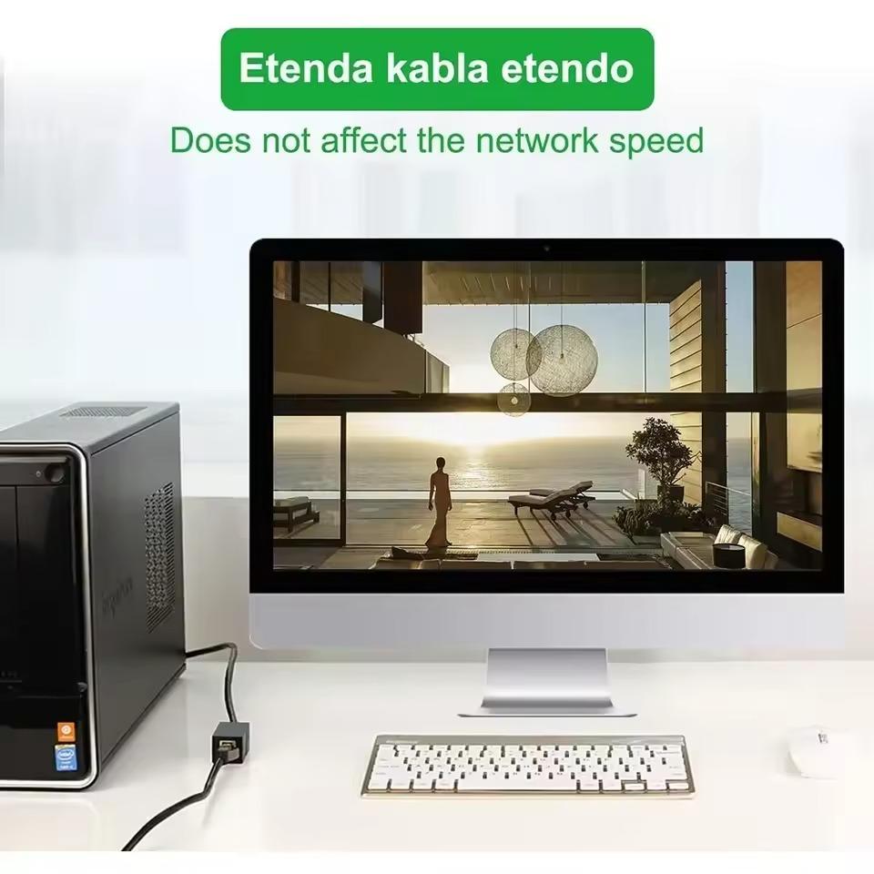 New RJ45 Connector Cat7/6 Ethernet Adapter Gigabit Interface Network Extender Convertor For Extension Cable Female to Female