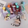 Брелок для кукол в виде животных из ткани Харадзюку, брелок в виде плетеной веревки, забавные маленькие брелоки для животных, сумка, рюкзак, кулон, подарки