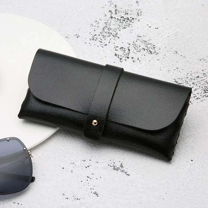 1 Pcs Women's Leather Eyeglasses Case Soft Portable Sunglasses Storage Bag Fashionable Glasses Case Accessory