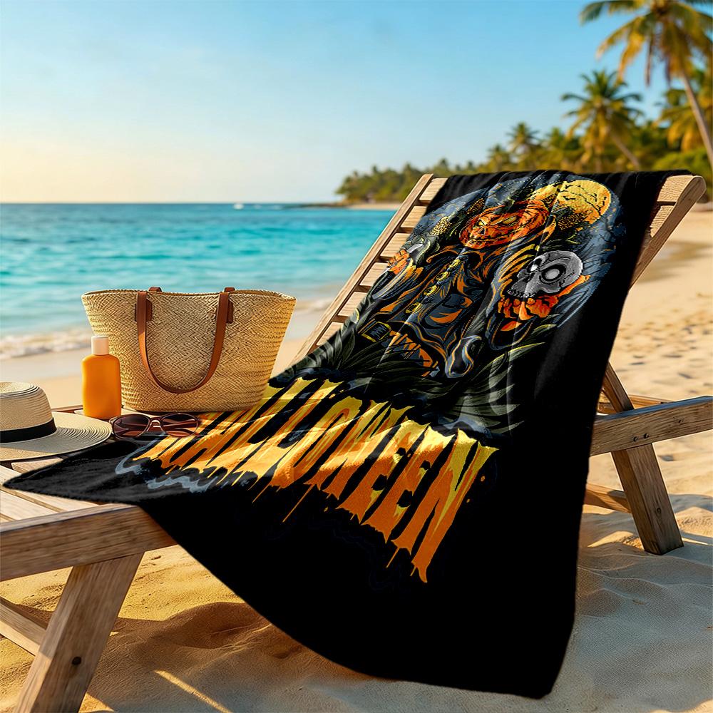 Halloween Beach Towel Super Soft & Absorbent Comfortable Lightweight Suitable for Swimming, Gym, Camping, Yoga Vacation