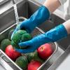 Прочные Резиновые Перчатки для Уборки ПВХ Перчатки, Утолщенные с Теплой Флисовой Подкладкой Водонепроницаемые от Мытья Посуды Противоскользящие для Домашних Дел Зимние Кухонные Прачечные