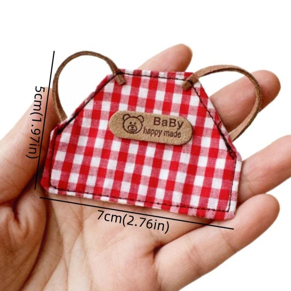 Сделай сам Ретро Одежда для Кукол Клетчатая Полосатая Плюшевая Одежда для Кукол Мини Кукла Кукла Джинсовый Фартук Игрушка для Девочек