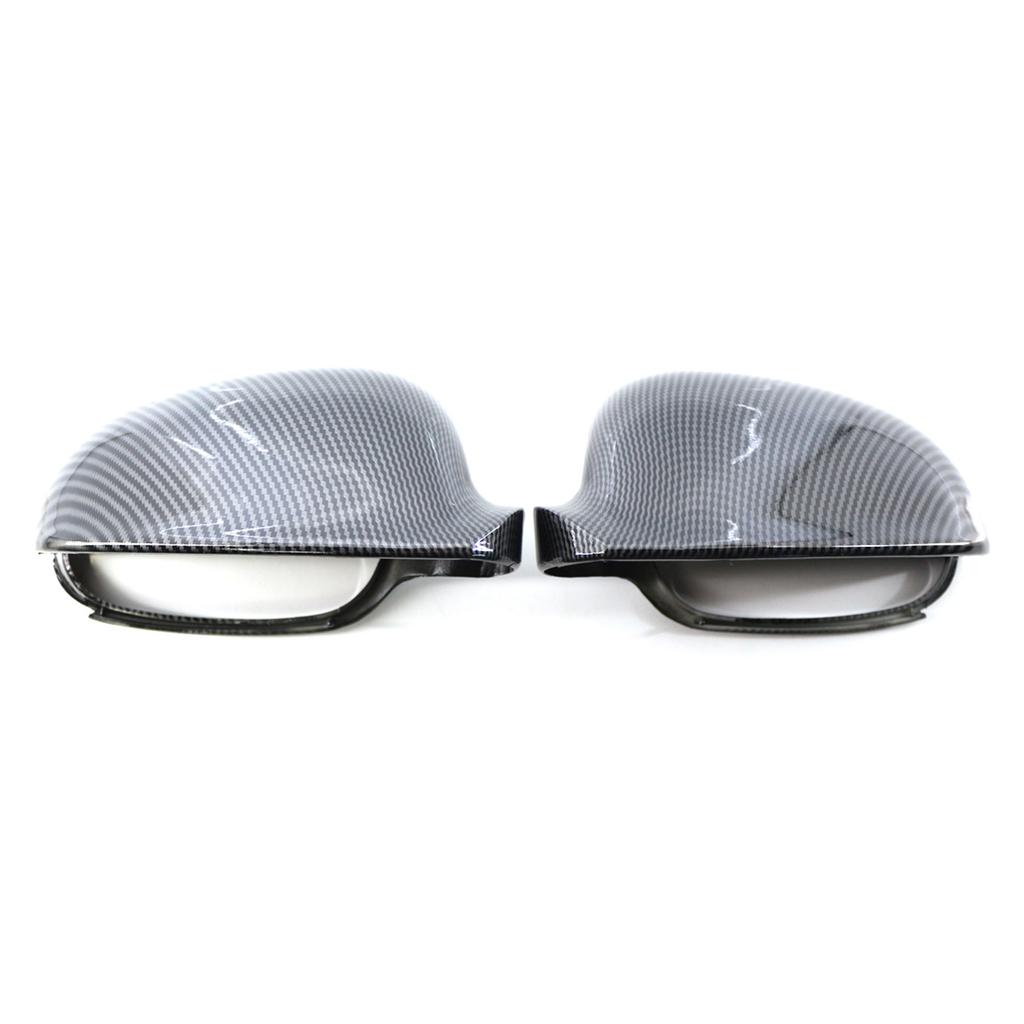 Side Wing Mirror Cover Caps Carbon Fiber Replaces OEM:1K0857537