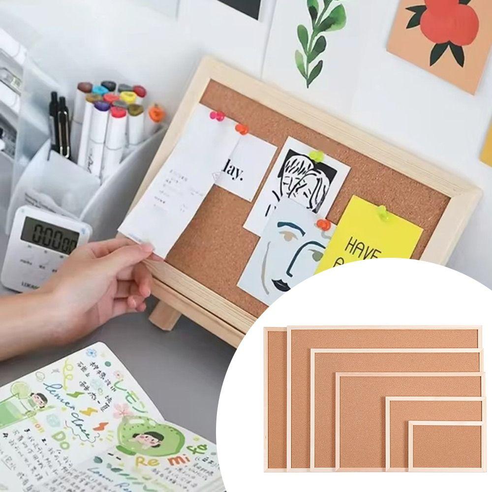 Wood Cork Display Panel Soft Memo Bulletin Board Photo Wall Letter Message Boards Office School