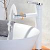 Basin Faucets Brass Bathroom Faucet Vessel Sinks Mixer Vanity Tap Swivel Spout Deck Mounted White Color Washbasin Faucet LT-701B