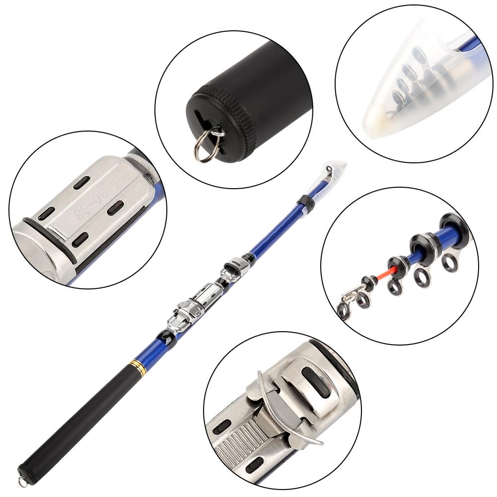 Мини Телескопическое Удилище из Стекловолокна Сверхлегкое Кастинговое Рок Морское (1.8м)