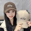 Embroidery letter velvet baseball cap children autumn and winter casual versatile thickened warm cap men show small face
