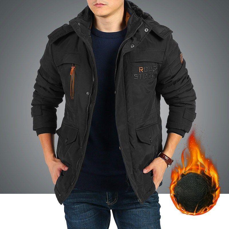 Autumn and Winter Retro Style New Cotton-padded Casual Washed Jacket Men's Assault Jacket Plus Velvet Padded Jacket