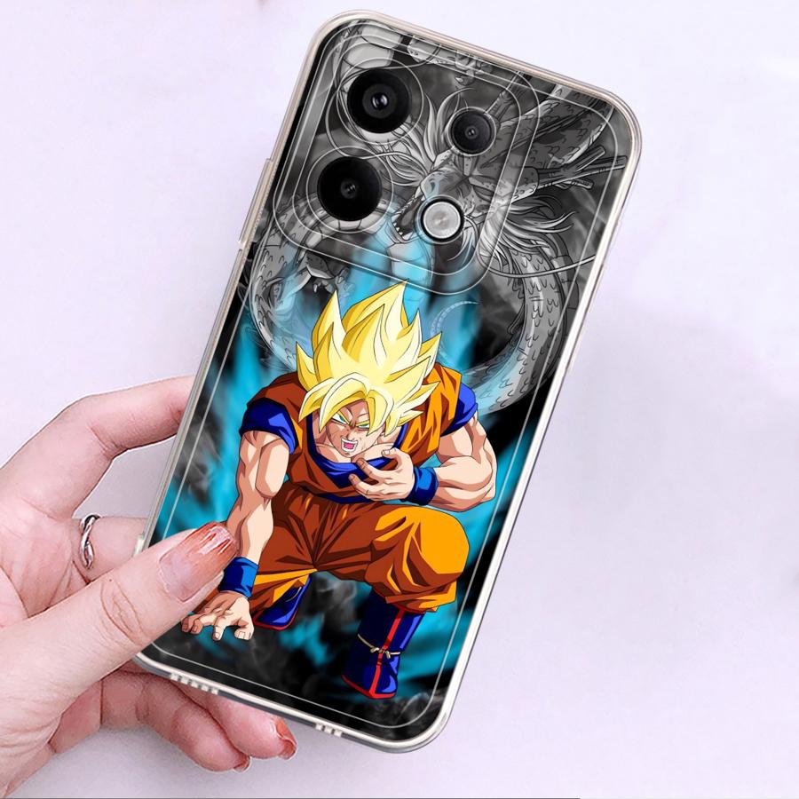 Comics Saiyan Goku Case for Xiaomi Redmi Note 14 Pro Plus 9 10 13C 12S 11S 11 A4 10S 14C Note 13 12 Soft Phone Cover