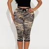 J25PT025 Summer Women's Sexy Lace Trim Three-Quarter Straight-Leg Pants - Casual & Versatile