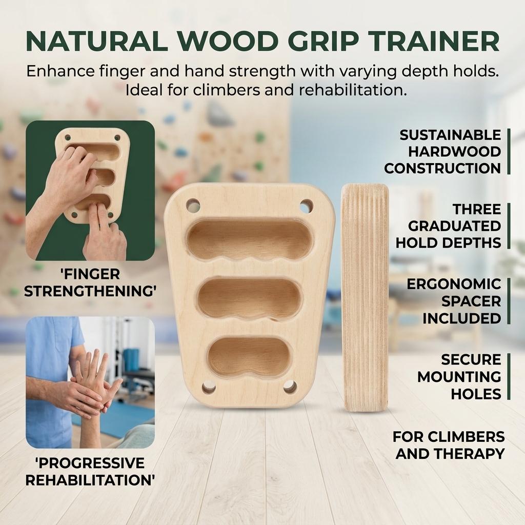 Finger Strengthener Grip Forearm Training Board for Gym and Home Use