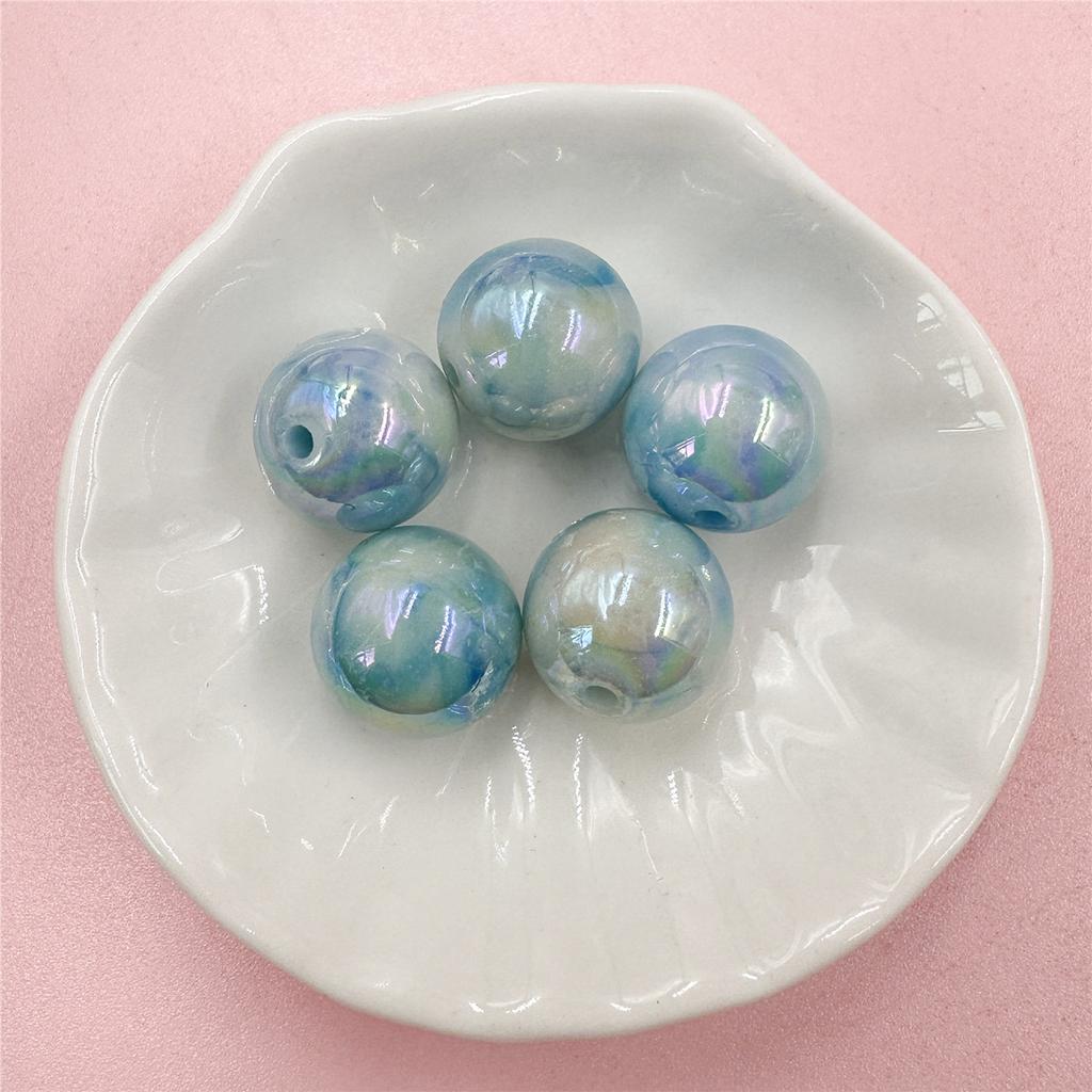 500 г около 200 шт 16 мм цепочка для телефона, серьги, ювелирные аксессуары, материалы для рукоделия, цветные круглые бусины с УФ-градиентом, окрашенные методом Halo, для DIY