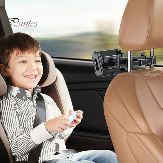 Крепление на подголовник заднего сиденья, прочный держатель для планшета и телефона с металлическим замком и силиконовыми ручками, выдвижной автомобильный аксессуар для семейных путешествий