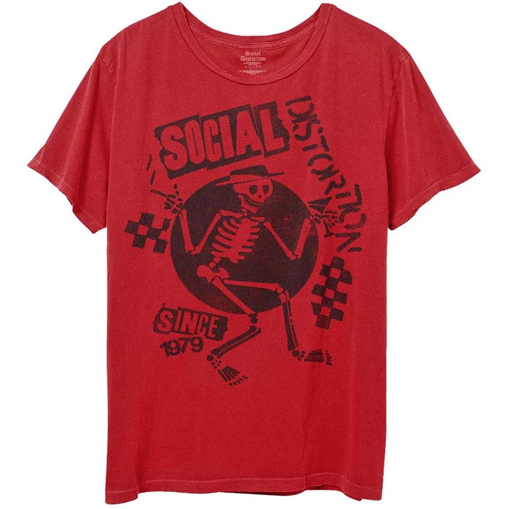 Men's Social Distortion Speakeasy Checkerboard Slim Fit T-shirt Small Red