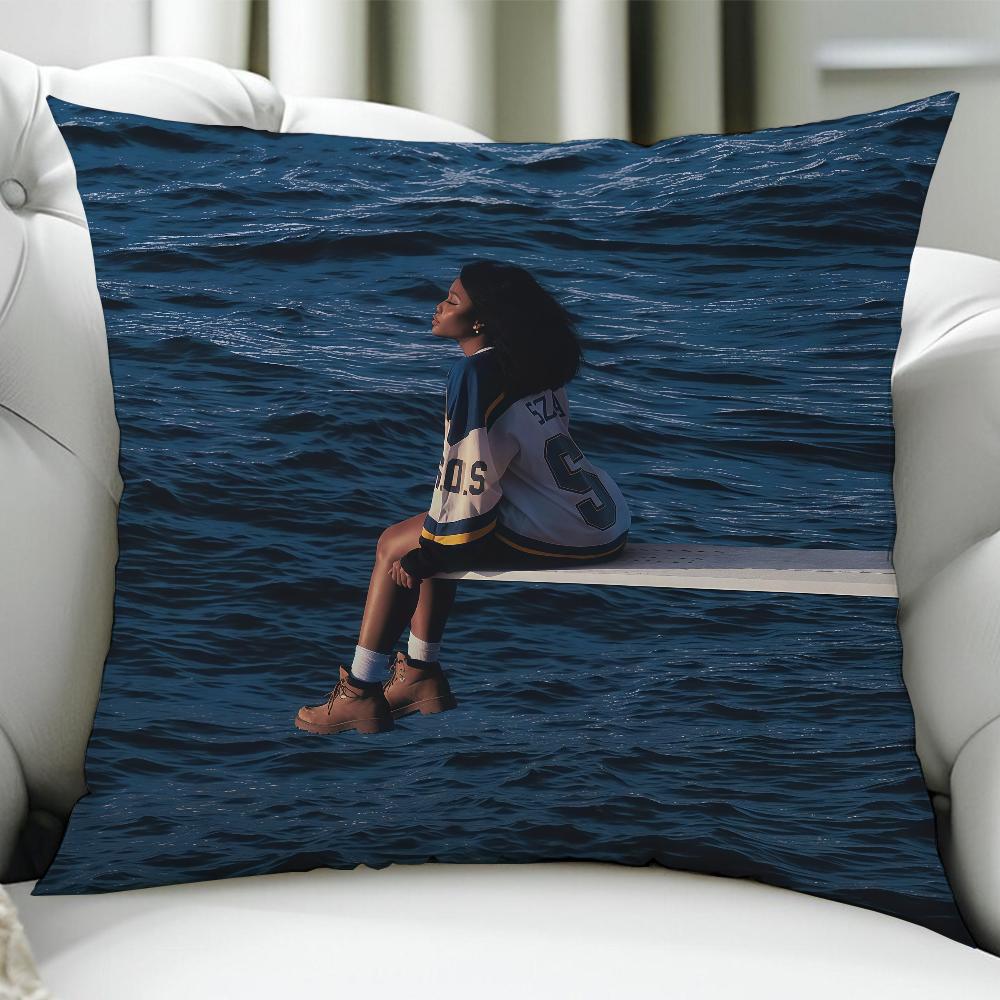 SSza Lana SOS Singer cushion cover Birthday Anniversary Gifts Double Sided Printed Zipper Cushion Cover Soft Skin Bedding