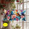 2D Flat Elegant Hummingbird Window Decoration Acrylic Bird Catcher, Indoor and Outdoor Decoration Plaque, Suitable for Home, Garden, Porch and Wall