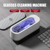 Ultrasonic Glasses Cleaning Machine Hands-Free Operation Deep Clean Watches Jewelry Makeup Brushes Glasses Washer