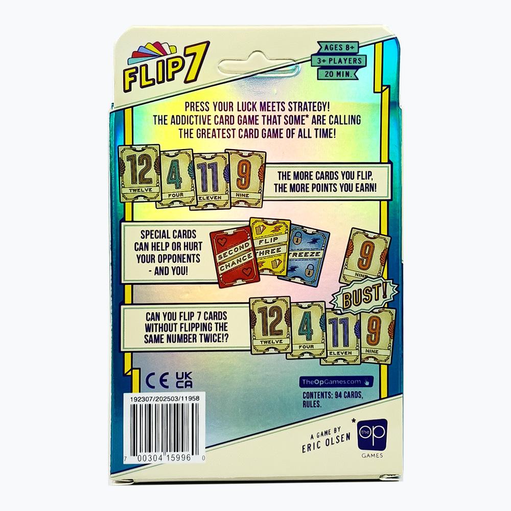 Flip 7 Настольные игры Вечеринка Карты Давление Удача Гонки Карты Вечеринка Отдых Родитель-ребенок Интерактивные Бумага