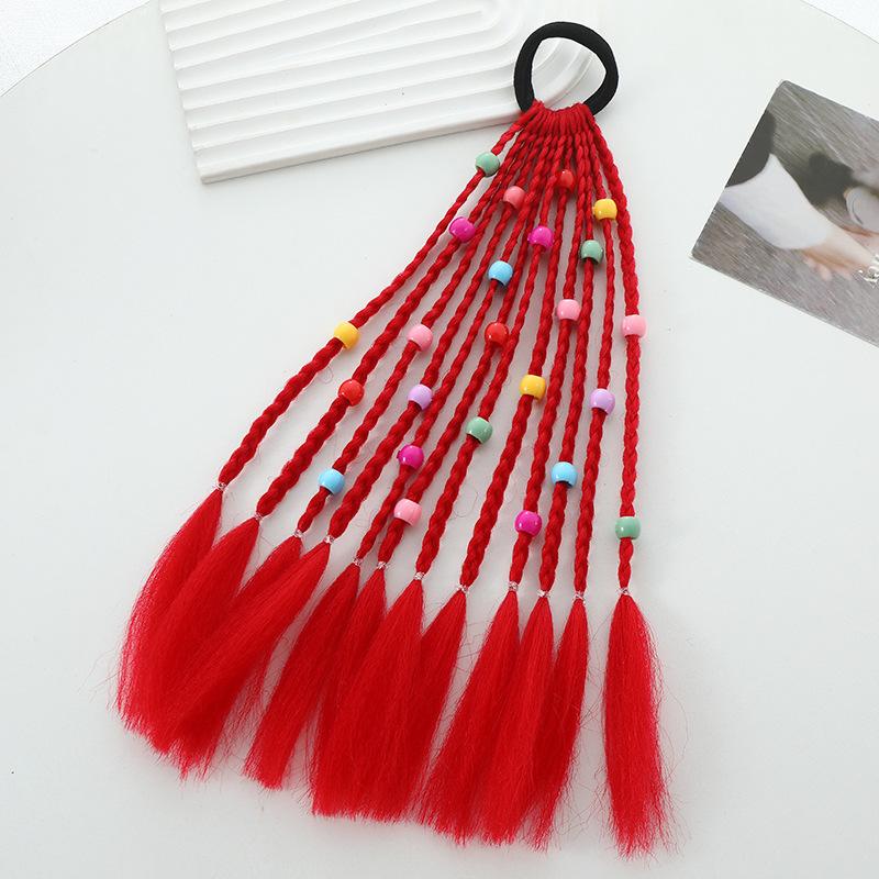 1 шт. Новый милый детский плетеный парик-хвост, повязка на голову, резинки для волос, аксессуары для волос, украшение для волос