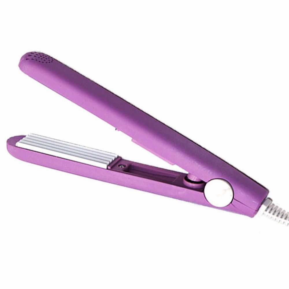 Curling Corrugated Electronic Mini Portable Corrugation Hair Crimper Straightener Iron Ceramic