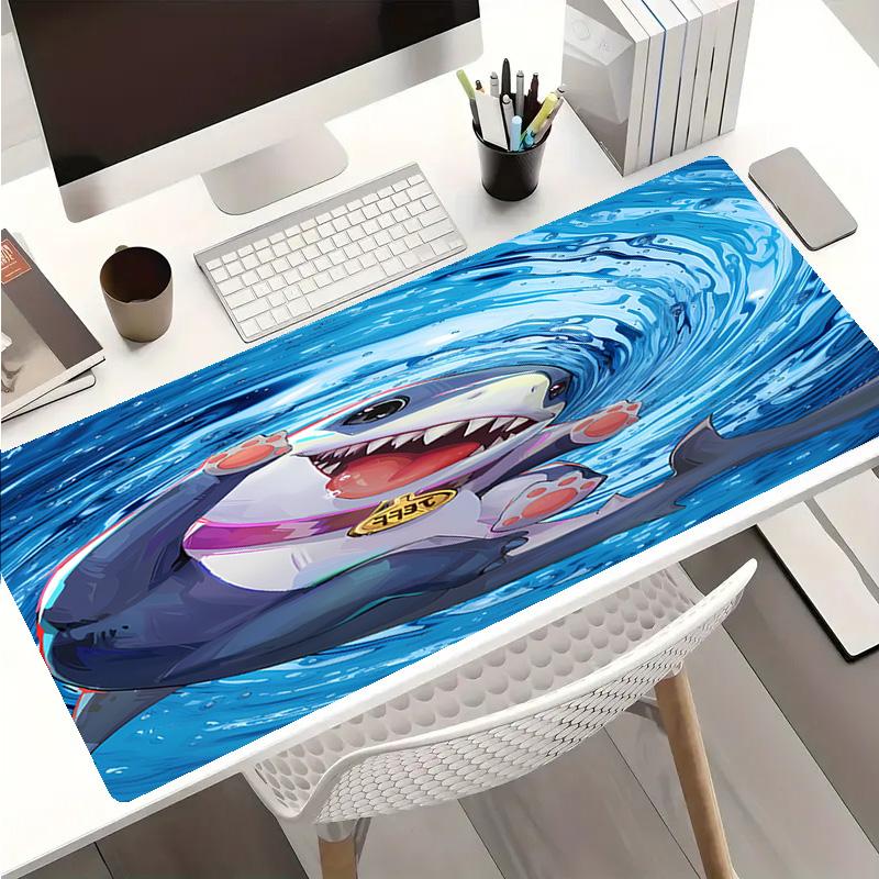 Jeff the Land Shark Mouse Pad - Non-Slip Rubber Base, Smooth Surface for Work,Gaming,Office,And Home Use, Desk Mouse Pad