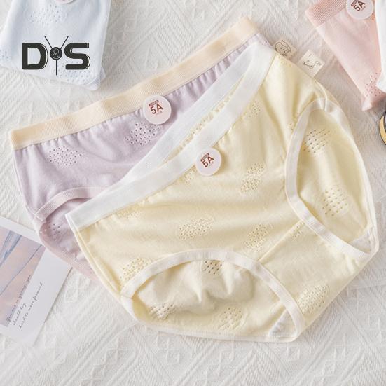 Трусики для школьников, бесшовные, со средней талией, с высокой эластичностью, с отверстиями, с хорошей воздухопроницаемостью, однотонные, облегающие, тонкие, повседневные, спортивные трусы для женщин