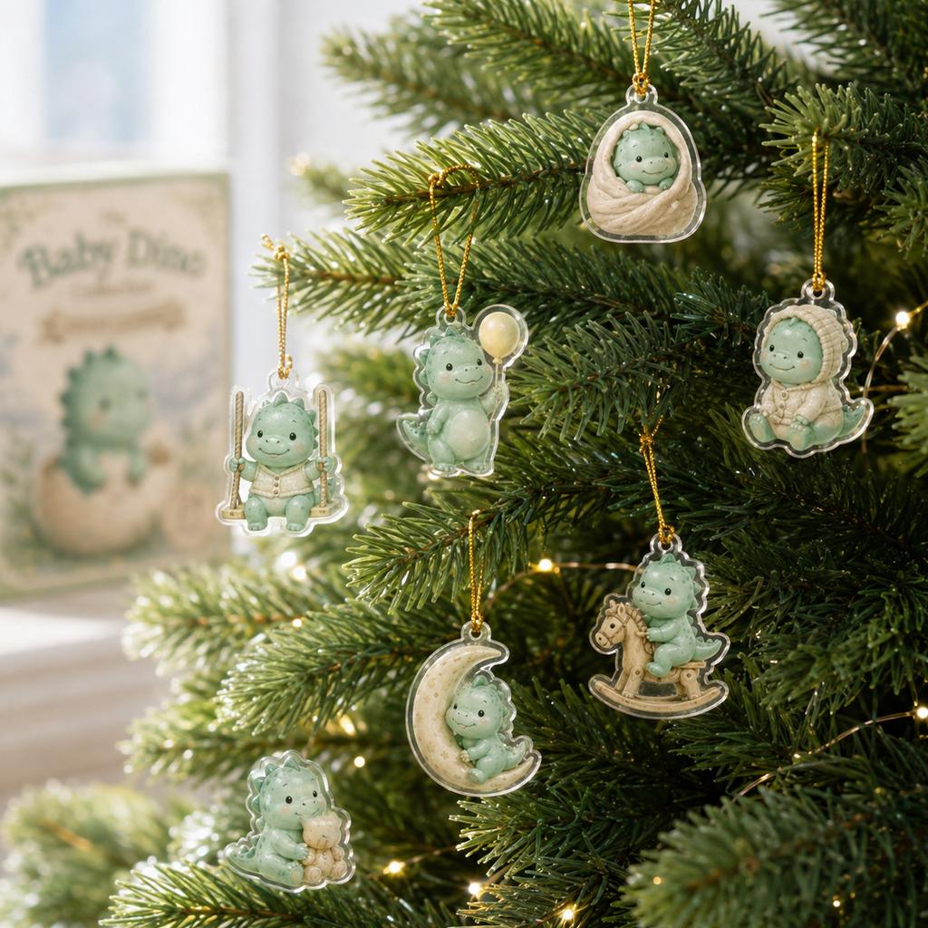 Календарь обратного отсчета с 2D плоским акриловым подвесным элементом, набор подвесок-сюрпризов