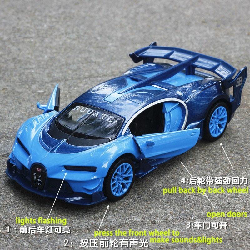 Scale 1/32 Bugatti Sprots Car Distinctive Model Alloy Metal Die-cast Vehicle Toy