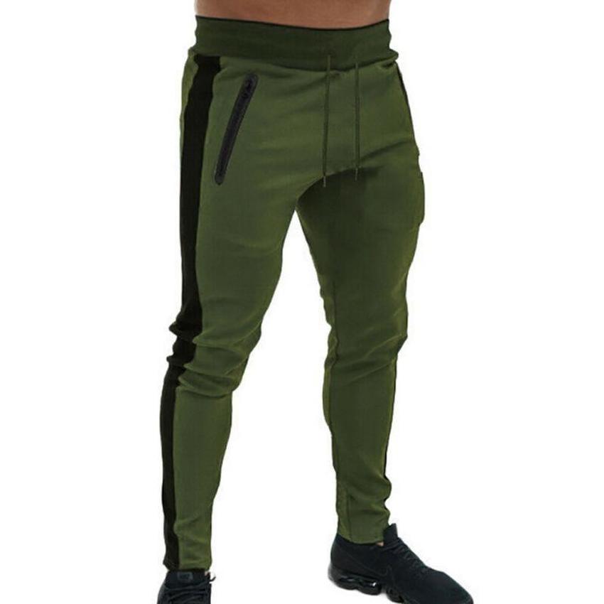 Мужские брюки Slim Fit с эластичной лентой, спортивные флисовые брюки, повседневные узкие спортивные штаны