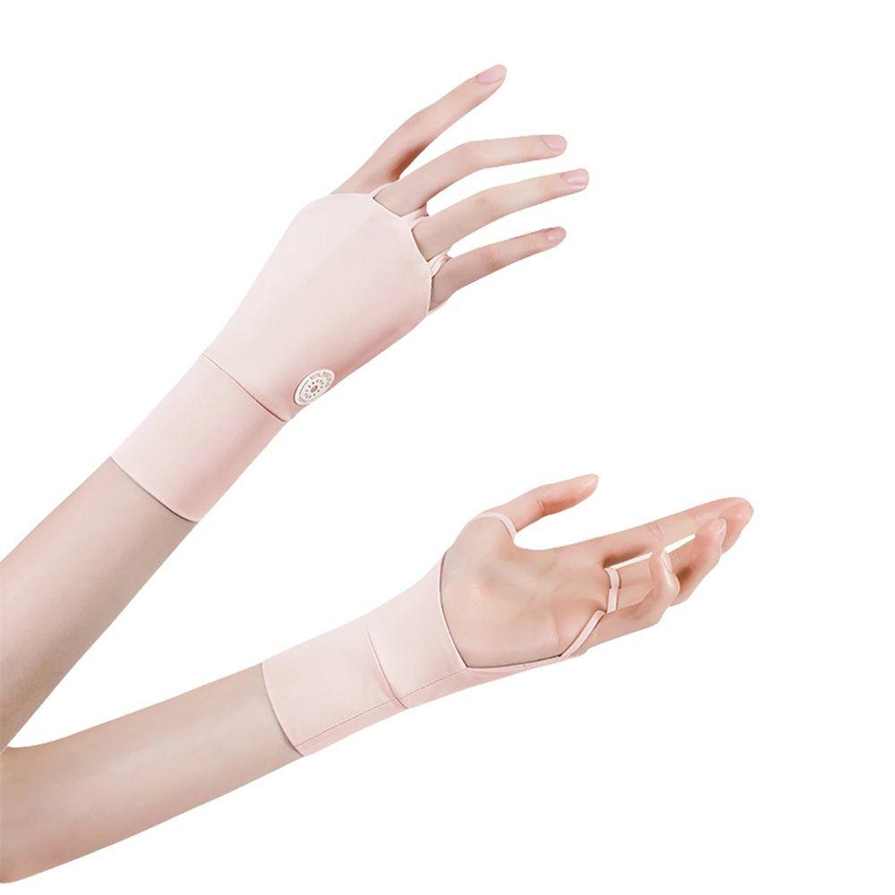 Left Hand Sunscreen Ice Silk Women Golf Gloves Golf Gloves Sports Gloves Golf Half Finger Glove