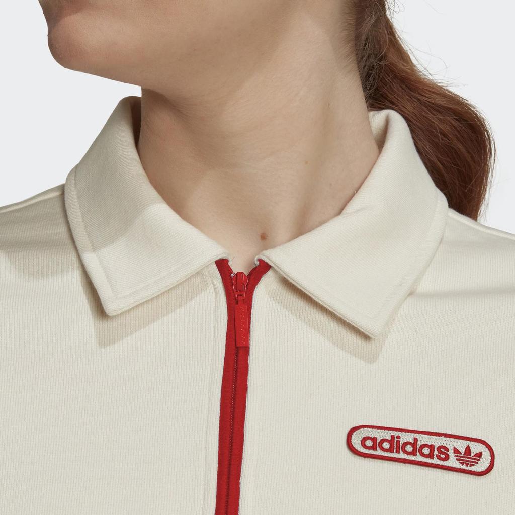 adidas Женская повседневная футболка-поло с коротким рукавом и логотипом Trefoil из серии Originals, белая HL6578