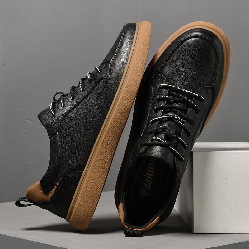 Мужская обувь для скейтборда из натуральной кожи, роскошные мужские кроссовки для активного отдыха, модная вулканизированная обувь, высококачественные универсальные мужские кроссовки