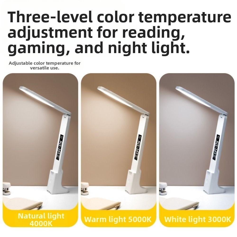 Светодиодная настольная лампа с USB-зарядкой, регулируемая под разными углами, настольный светильник, прикроватная лампа для учебы