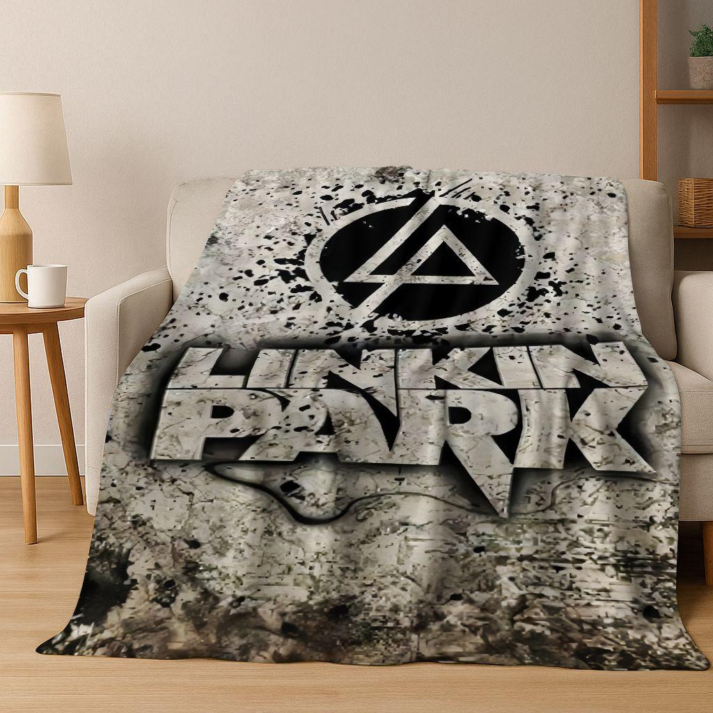 Классическое одеяло из фланели с логотипом L-Linkin Park, арт рок-группы, уютное мягкое покрывало для дома, спальни, кровати, дивана, пикника, подарок для ребенка