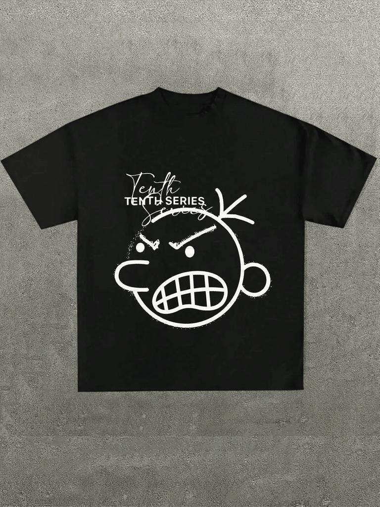 Summer 2026 New Arrivals Cotton TShirts With Cartoon Prints Y2k Style Loose Fit Crew Neck UnisexSuitable For Any Occasion