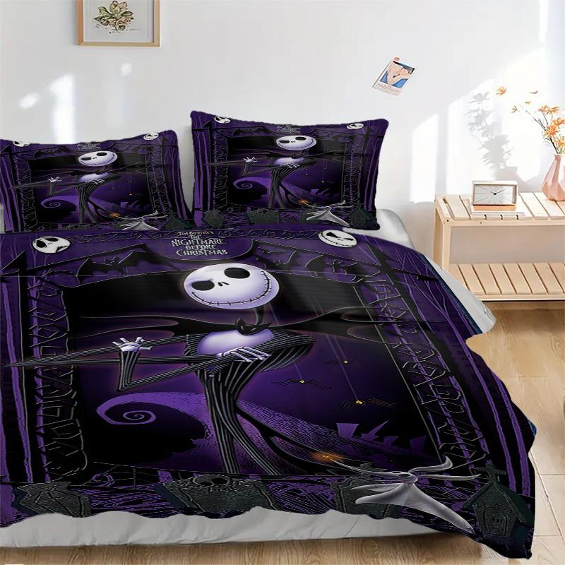 Nightmare Before Christmas Bedding 3 Piece Set Hd Print Duvet Cover Pillowcases For Teens Adult Bedroom Decoration Christmas Gift C9211597