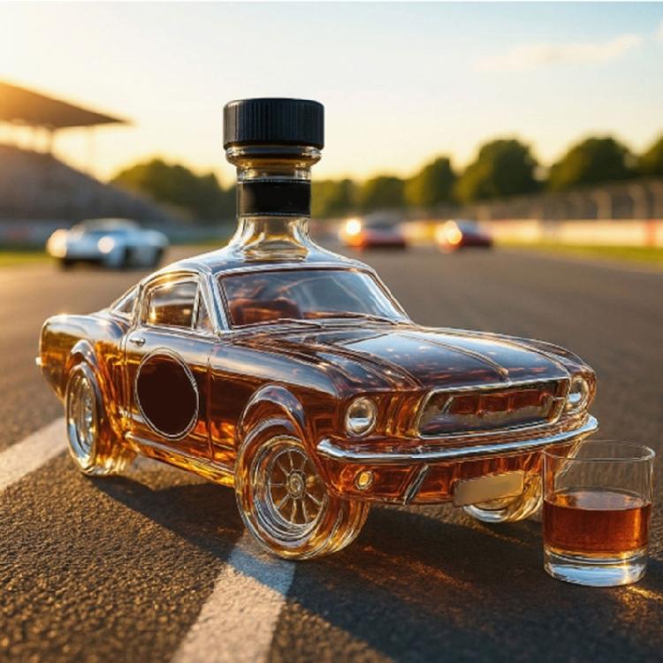 Стеклянная бутылка для виски с дизайном 'Worth Car', высококачественная отделка, для коллекционеров и ценителей виски