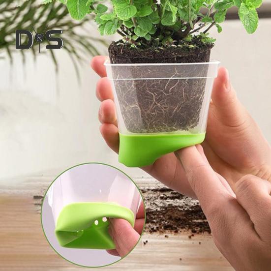 6 шт. прозрачных горшков для рассады, горшки для выращивания рассады с силиконовым основанием, многоразовые семена, стартовый цветочный горшок с этикетками для сада, балкона