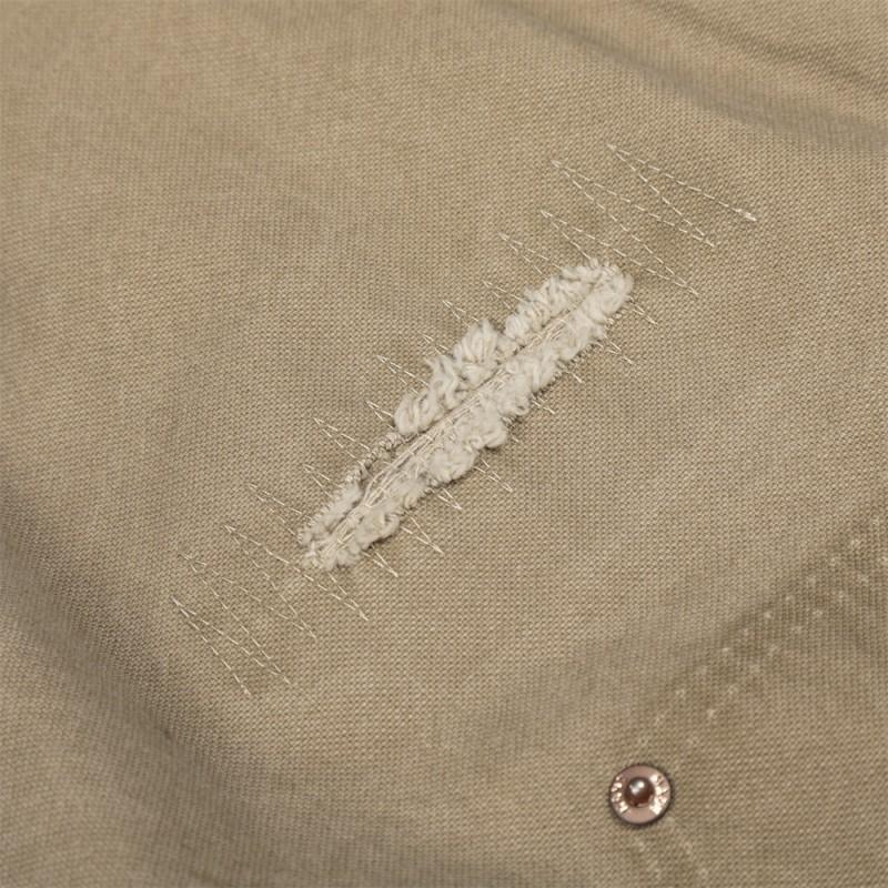 Mens Loose Straight Leg Cargo Pants Color Block Distressed Patched Ripped Streetwear Trousers