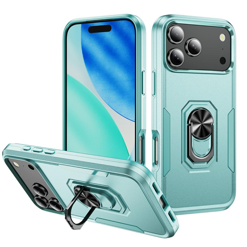 Чехол для iPhone 17 Pro Max Военного класса Кольцо-подставка PC + TPU Чехол для телефона