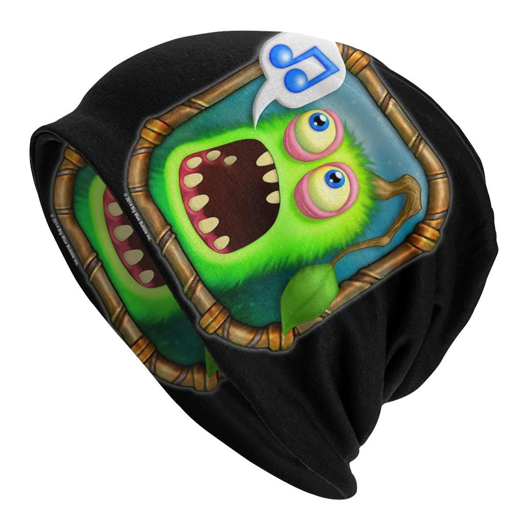 Зимняя теплая шапочка с изображением моих поющих монстров, женская шапка с напуском, модная шапка-бини в стиле аниме с героями мультфильмов, уличные лыжные шапочки с черепами, шапки