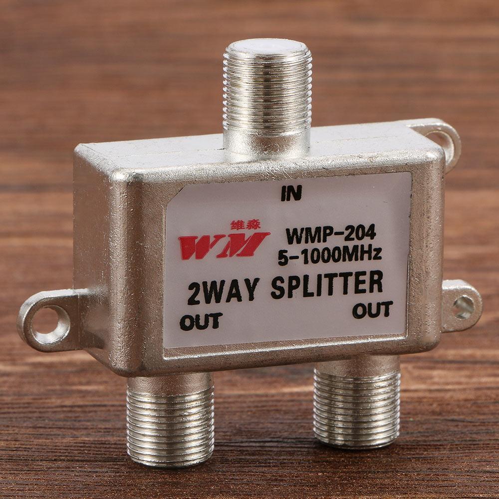 MHz Video Equipment 2 Way Coaxial Cable Splitter Signal Split Satellite TV Receivers TV Antenna