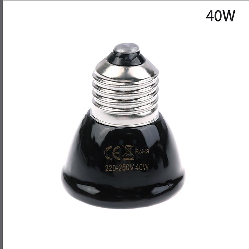 1 шт. 220-240 В Лампа инфракрасного обогрева Черная керамическая E27 Обогревательная лампа для питомцев Брудер Цыплята Черепаха Ящерица Рептилия Свет 20-80 Вт