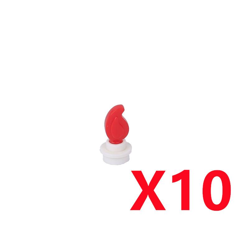 MOC Строительные блоки Костер Пламя Средневековая Бутылка вина Набор аксессуаров Модель подсвечника Мини-кирпич Совместимая игрушка Подарок Сделай сам X019