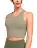 Yvette Sports Очень Высокий Идеально для Танцев и Размер Хаки Женский Бюстгальтер, Беспроводной, С Подкладкой, Шея, Бока, Стильный, Дышащий, Йога, Маленький,