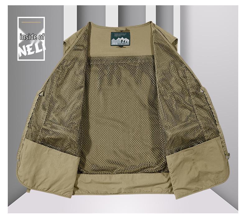 Men's Summer Multi-Pocket Photography & Fishing Vest for Outdoor Hiking
